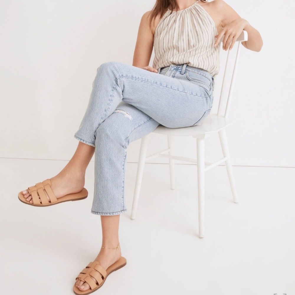 Madewell Size 26 The Perfect Vintage Crop Jeans In Sudbury Wash
